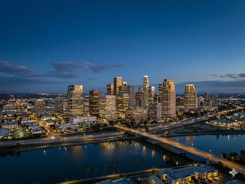 Sacramento skyline at dusk