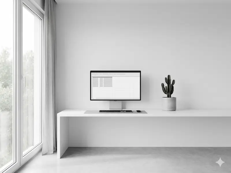 Minimalist workspace